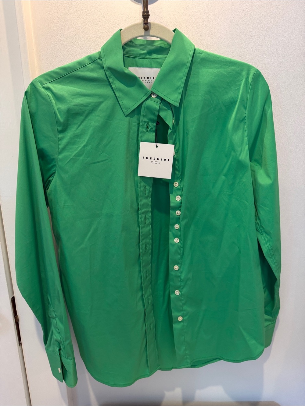 Women's Green Button-Front Blouse